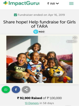 Upcoming event - Share Hope! Helping raise funds for Girls of TARA